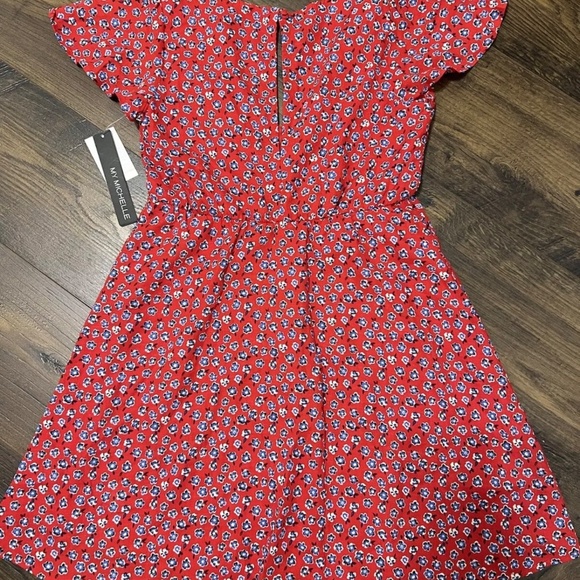 My Michelle Red Floral Mini Dress XS